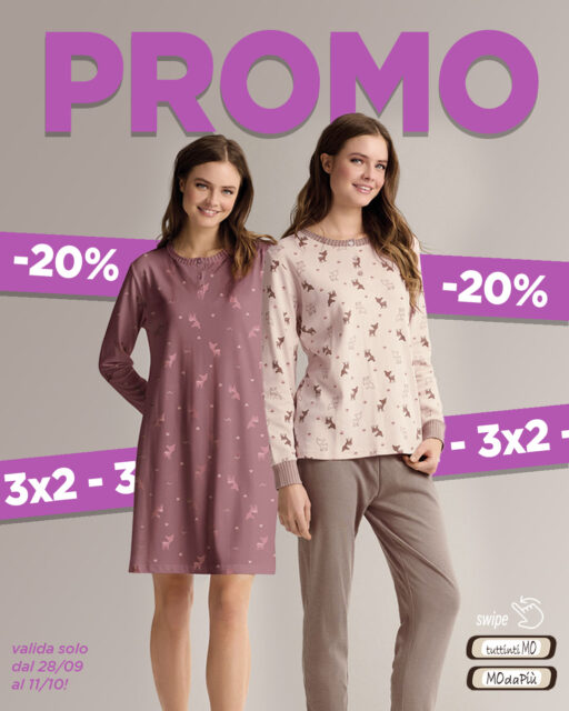 🔥 PROMO DONNA🔥
Dal 28 settembre al 11 ottobre continuano le super promozioni in negozio!
🌙 Pigiama e camicia da notte Infiore art. BMB634623 e art. BMB654622 per un tocco tenero, pensato per il relax, realizzati in morbido cotone con una fantasia Bambi irresistibile !
🧦 Calzini Donna Henry Cotton art. HT151 in lurex per un tocco di luce e stile ai tuoi outfit quotidiani o alle serate speciali!
Ti aspettiamo in negozio, la promozione è valida solo per i possessori di Fidelity Card che se non l’hai ancora fatta puoi richiederla gratuitamente in cassa!
°
°
°
#Tuttintimo #modapiu #Tuttintimo_modapiu #promozione #sconti #promo