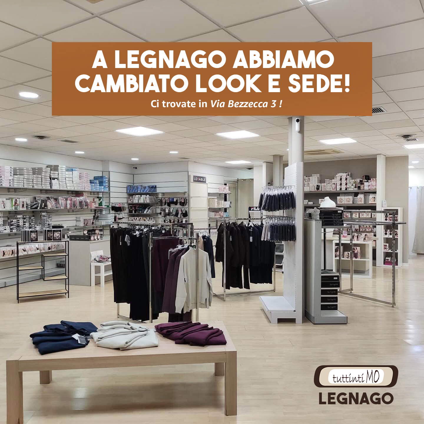 📍 A Legnago abbiamo cambiato look e sede!
Ci siamo spostati solo di un soffio: ci trovi a poco più di 100 metri dal vecchio negozio, precisamente in Via Bezzecca, 3!
Stessi volti, stessa passione e la qualità di sempre, ma in uno spazio del tutto nuovo pronto ad accoglierti al meglio. ✨
Noi vi aspettiamo!
@tuttintimo_legnago Tuttintimo Legnago 
°
°
°
#Tuttintimo #modapiu #Tuttintimo_modapiu #legnago